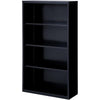 Lorell Fortress Series Bookcase - 34.5'' x 13'' x 60'' - 4 x Shelf(ves) - Black - Powder Coated - Steel - Recycled