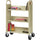 Lorell Single-sided Book Cart - 3 Shelf - 200 lb Capacity - 5'' Caster Size - Steel - x 39'' Width x 14'' Depth x 46'' Height - Putty - 1 Each
