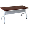 Lorell Flip Top Training Table - Rectangle Top - Four Leg Base - 4 Legs x 23.60'' Table Top Width x 72'' Table Top Depth - 29.50'' Height x 70.88'' Width x 23.63'' Depth - Assembly Required - Mahogany - Ny