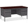 Lorell Fortress Series Double-Pedestal Desk - Rectangle Top - 60'' Table Top Width x 30'' Table Top Depth x 1.12'' Table Top Thickness - 29.50'' HeightAssembly Required - Laminated, Mahogany - Steel - 1 E