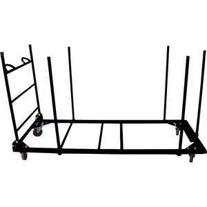 Lorell Blow-Mold Rectangular Table Trolley Cart - Steel - 30.25'' Width x 75.88'' Depth x 45.25'' Height - Charcoal - For 20 Devices - 1 Each
