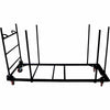 Lorell Blow-Mold Rectangular Table Trolley Cart - Steel - 30.25'' Width x 75.88'' Depth x 45.25'' Height - Charcoal - For 20 Devices - 1 Each