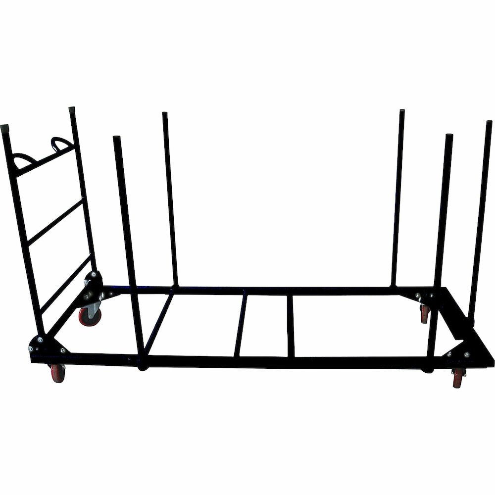 Lorell Blow-Mold Rectangular Table Trolley Cart - Steel - 30.25'' Width x 75.88'' Depth x 45.25'' Height - Charcoal - For 20 Devices - 1 Each
