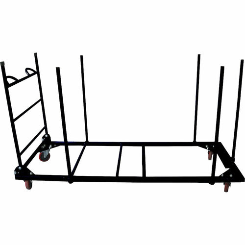 Lorell Blow-Mold Rectangular Table Trolley Cart - Steel - 30.25'' Width x 75.88'' Depth x 45.25'' Height - Charcoal - For 20 Devices - 1 Each