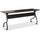 Lorell Flip Top Training Table - Rectangle Top - Four Leg Base - 4 Legs x 60'' Table Top Width x 23.60'' Table Top Depth - 29.50'' Height x 59'' Width x 23.63'' Depth - Assembly Required - Black, Mahogany