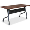 Lorell Flip Top Training Table - Rectangle Top - Four Leg Base - 4 Legs x 60'' Table Top Width x 23.60'' Table Top Depth - 29.50'' Height x 59'' Width x 23.63'' Depth - Assembly Required - Cherry - Melamin