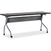 Lorell Flip Top Training Table - Rectangle Top - Four Leg Base - 4 Legs x 72'' Table Top Width x 23.50'' Table Top Depth - 29.50'' Height x 70.88'' Width x 23.63'' Depth - Assembly Required - Espresso, Sil