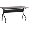 Lorell Flip Top Training Table - Rectangle Top - Four Leg Base - 4 Legs x 60'' Table Top Width x 23.50'' Table Top Depth - 29.50'' Height x 59'' Width x 23.63'' Depth - Assembly Required - Espresso, Black