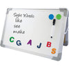 Flipside Magnetic Dry-Erase Desktop Easel - 18'' (1.5 ft) Width x 12'' (1 ft) Height - White Surface - Aluminum Frame - Rectangle - Desktop - 1 Each