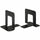 Business Source Heavy-gauge Steel Book Supports - 5.25'' Height x 5'' Width x 4.75'' Depth - Desktop - Non-skid Base, Scratch Resistant, Stain Resistant - Black - Steel - 2/Pair - 6 / Box