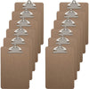 Business Source Mini Clipboard with Standard Metal Clip - Standard - 6'' x 9'' Sheet Size - Hardboard - Brown - 12 / Box