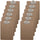 Business Source Mini Clipboard with Standard Metal Clip - Standard - 6'' x 9'' Sheet Size - Hardboard - Brown - 12 / Box