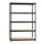 Lorell Iron Horse 2300 lb Capacity Riveted Shelving - 5 Shelf(ves) - 72'' Height x 48'' Width x 24'' Depth - 30% Recycled - Black - Steel, Particleboard - 1 Each