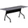 Lorell Flip Top Training Table - Charcoal Rectangle, Melamine Top - Black Four Leg Base - 4 Legs x 72'' Table Top Width x 23.60'' Table Top Depth - 29.50'' Height - Melamine - 1 Each
