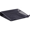 Lorell Mesh Laptop Stand - 3.50'' Height x 13'' Width x 11.50'' Depth - Desktop - Steel, Metal - Black