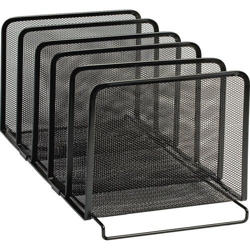 Rolodex Expressions 22141 Mesh Stacking Sorter - 5 Compartment(s) - 7.50'' Height x 8.50'' Width x 14.25'' Depth - Desktop - Stackable - Black - Steel - 1 Each