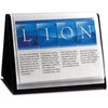 Lion Flip-N-Tell Display Easel Books - Letter - 8 1/2'' x 11'' Sheet Size - 40 Sheet Capacity - 20 Pocket(s) - Polypropylene - Black - 1.50 lb - Recycled - Non-stick, Acid-free, Lightweight, Reinforced