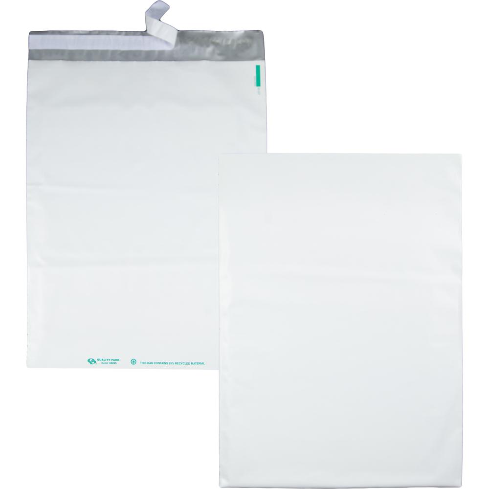 Quality Park White Poly Mailing Envelopes - Catalog - 14'' Width x 19'' Length - Self-sealing - Polyethylene - 100 / Pack - White