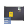Prestige Plus Magnetic Fabric Bulletin Boards, 72'' x 48'', Gray Surface, Satin Aluminum Frame - Quartet
