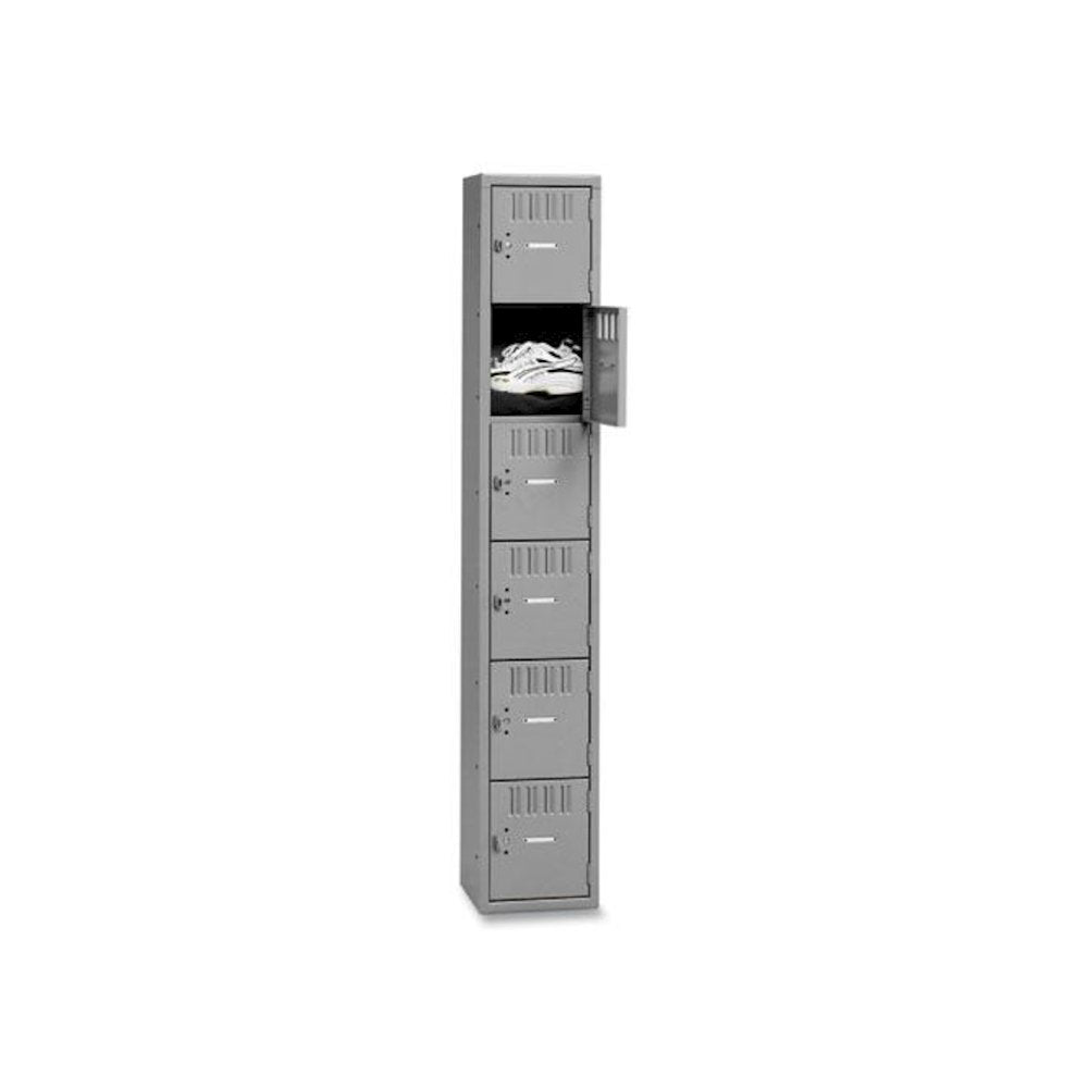 Box Compartments, Single Stack, 12w x 18d x 72h, Medium Gray - Tennsco