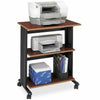 Safco Muv Three Level Adjustable Printer Stand - 175 lb Load Capacity - 3 x Shelf(ves) - 35'' Height x 29.5'' Width x 20'' Depth - Floor - Laminate - Steel, Wood, Melamine, Polyvinyl Chloride (PVC) - Che