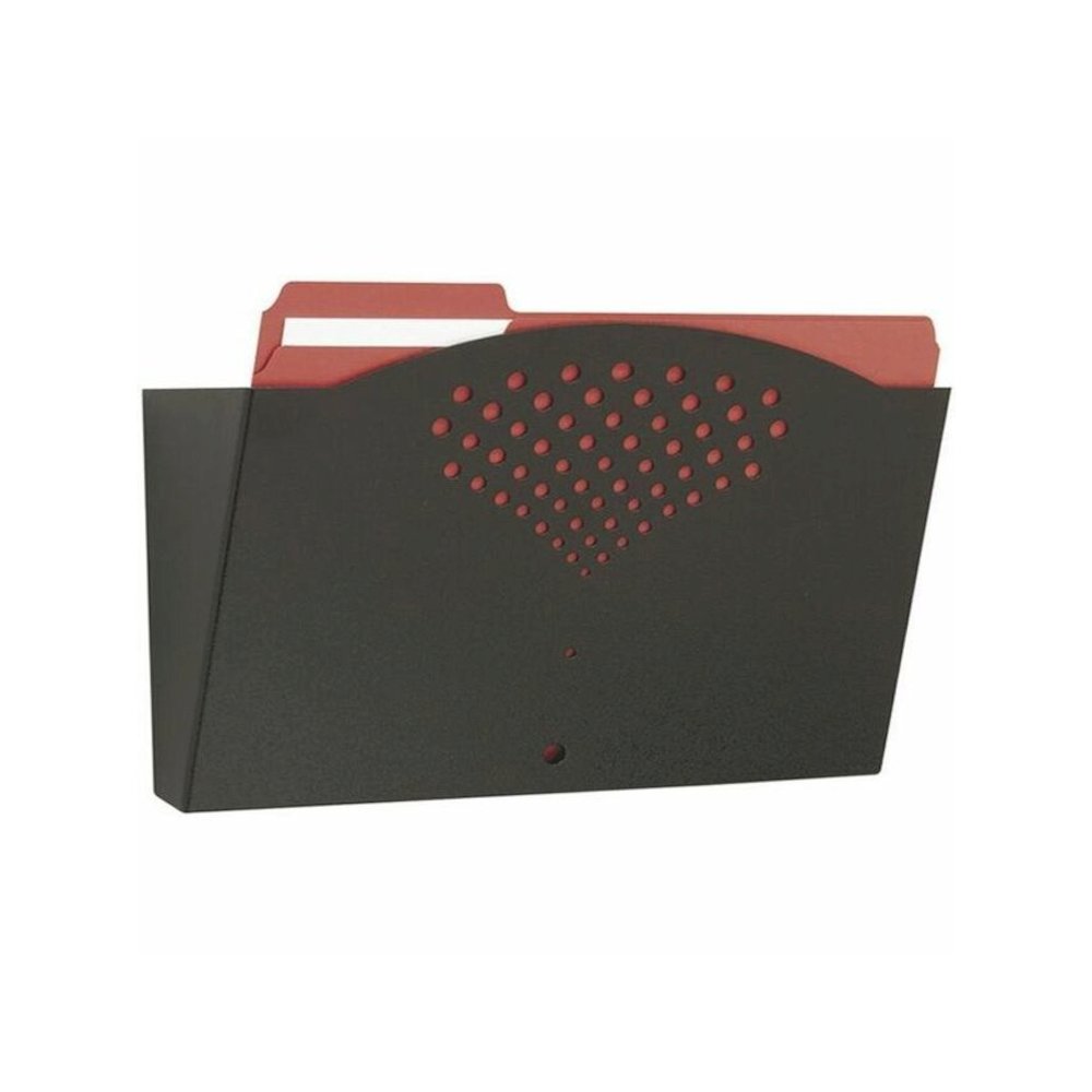 Safco Single Steel Wall Pocket - 1 Pocket(s) - 8.50'' Height x 15'' Width x 3'' Depth - Mar Resistant, Durable, Sturdy - Powder Coated - Black - Steel - 1 Each