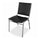 Lorell Padded Stacking Chairs - Black Vinyl Seat - Vinyl Back - Steel Frame - Black - Steel, Vinyl - 4 / Carton