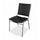 Lorell Padded Stacking Chairs - Black Vinyl Seat - Vinyl Back - Steel Frame - Black - Steel, Vinyl - 4 / Carton