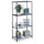 Safco Commercial Wire Shelving - 48'' x 18'' x 72'' - 4 x Shelf(ves) - 500 lb Load Capacity - Leveling Glide - Black - Powder Coated - Steel - Assembly Required
