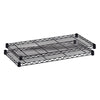 Safco Industrial Wire Extra Shelf - 48'' x 24'' x 1.5'' - 2 x Shelf(ves) - 2500 lb Load Capacity - Adjustable Glide, Durable - Black - Powder Coated - Steel - Assembly Required