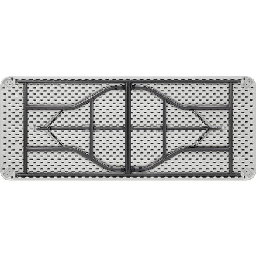 Lorell Extra-Capacity Ultra-Lite Folding Table - Light Gray Top - Dark Gray Base - 750 lb Capacity x 72'' Table Top Width x 30'' Table Top Depth - 29.25'' Height - Gray - High-density Polyethylene (HDPE)