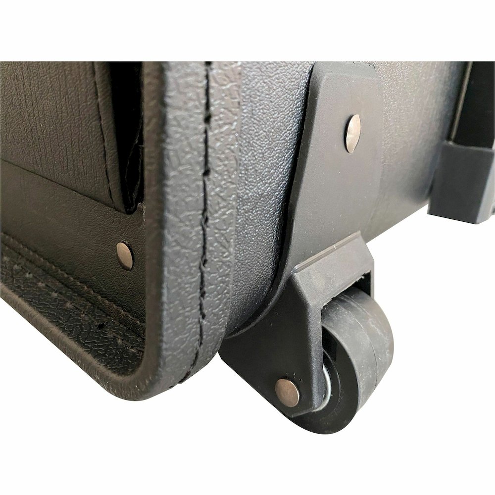 Lorell Travel/Luggage Case (Roller) Travel Essential, Book, File Folder - Black - Vinyl Body - Handle - 14'' Height x 22'' Width x 8'' Depth - 1 Each