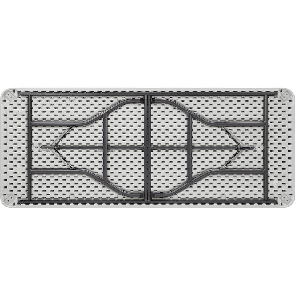 Lorell Extra-Capacity Ultra-Lite Folding Table - Light Gray Top - Dark Gray Base - 750 lb Capacity x 72'' Table Top Width x 30'' Table Top Depth - 29.25'' Height - Gray - High-density Polyethylene (HDPE)