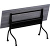 Lorell Flip Top Training Table - Charcoal Rectangle, Melamine Top - Black Four Leg Base - 4 Legs x 72'' Table Top Width x 23.60'' Table Top Depth - 29.50'' Height - Melamine - 1 Each