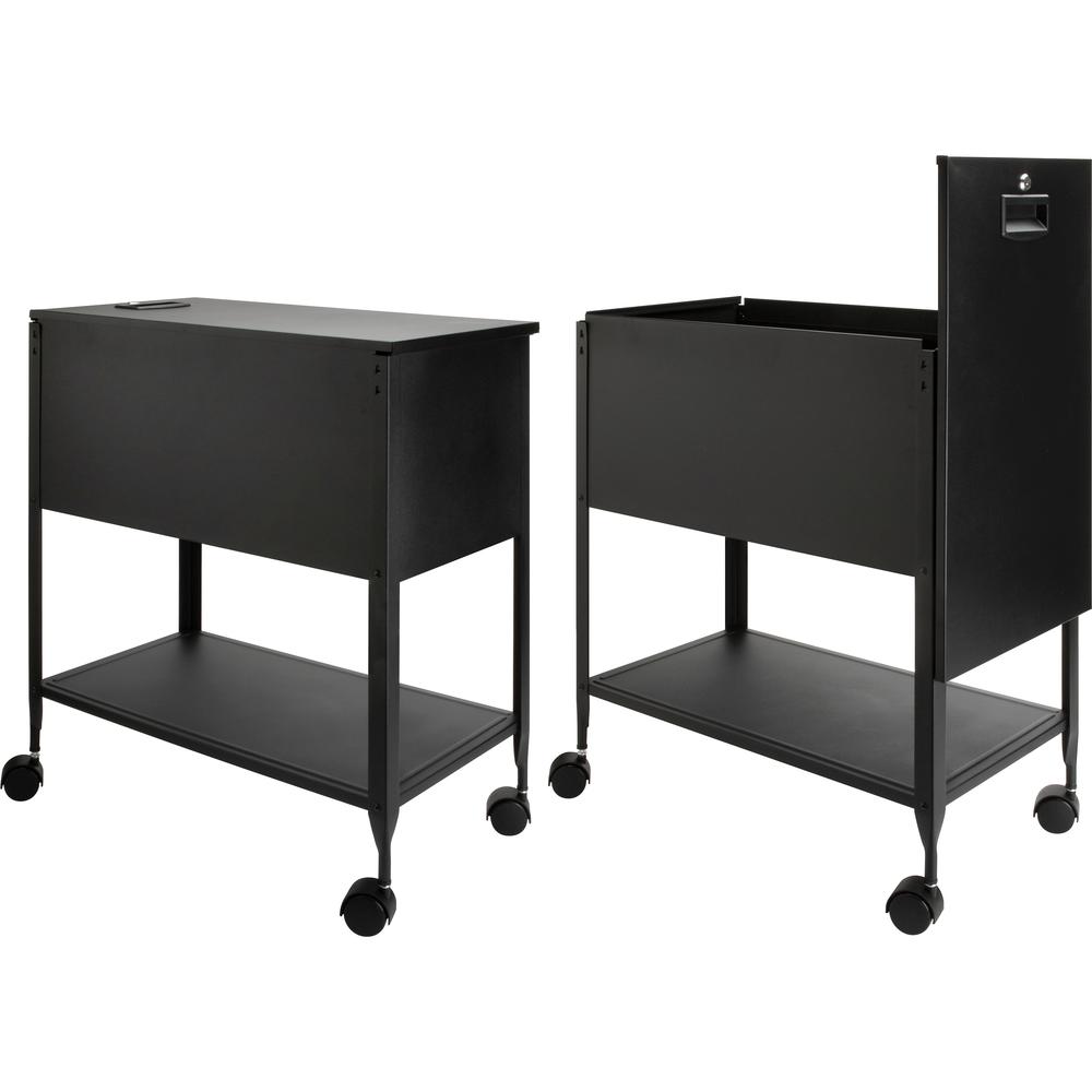 Lorell Standard Mobile File - 4 Casters - x 13.5'' Width x 24.8'' Depth x 28.3'' Height - Black - 1 Each