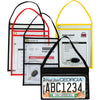C-Line Shop Ticket Holders With Hanging Straps, Stitched - Black, Both Sides Clear, 9 X 12, 15/BX, 41922