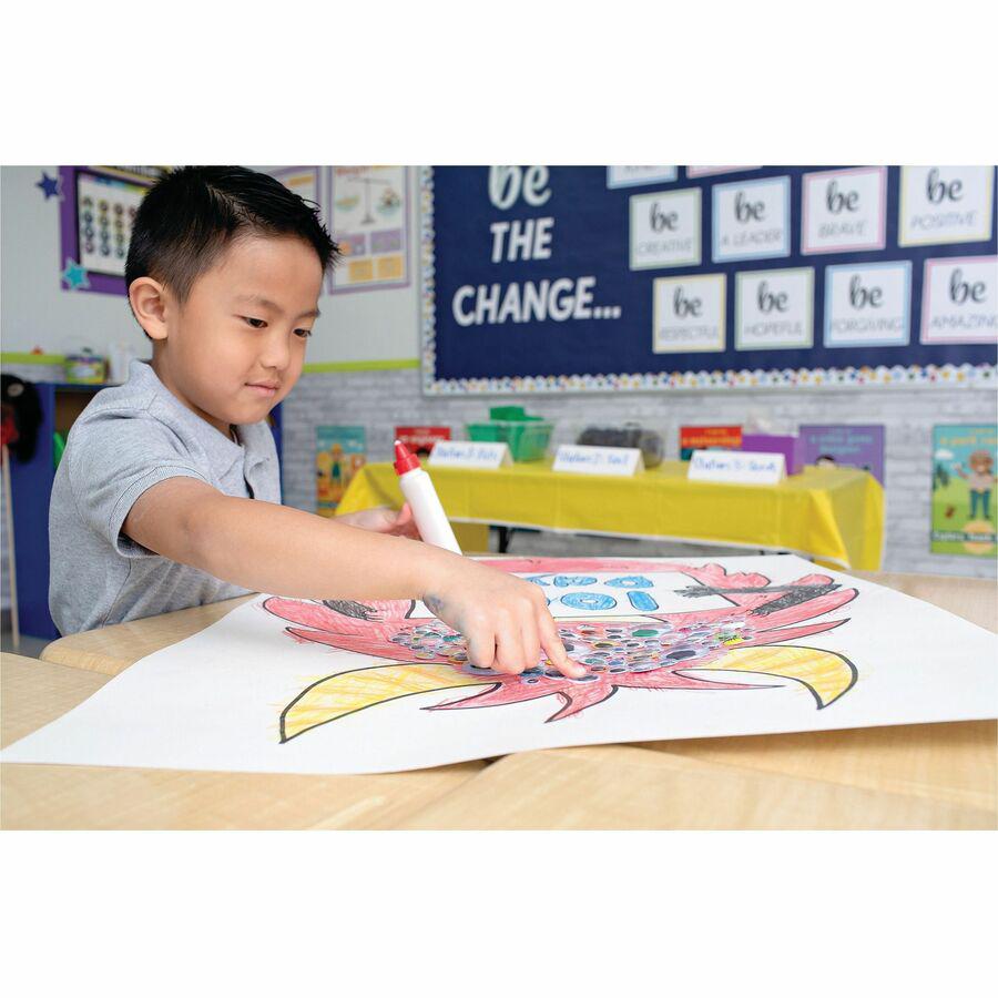 UCreate Economy Poster Board - Art, Mat, Mounting, Block Printing, Painting, Craft - 28'' Height x 22'' Width - White - 100 / Carton