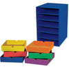 Classroom Keepers 6-Shelf Organizer - 6 Shelf(ves) - 17.8'' Height x 13.5'' Width x 12'' Depth - 70% Recycled - Blue - 1 Each