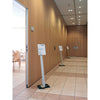 DURABLE INFO SIGN Letter Floor Stand - 8.5'' x 11'' Sign - 40.5'' - 46.5'' Height - Rectangular Shape - Acrylic, Stainless Steel - Updateable - Silver - 1 Pack - Durable