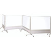 MooreCo Mobile Dry-erase Double-sided Partition - 76'' (6.3 ft) Width x 74'' (6.2 ft) Height - Rectangle - Assembly Required - 1 Each