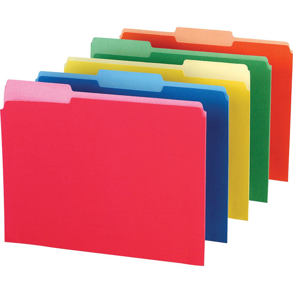 Pendaflex 1/3 Tab Cut Legal Recycled Top Tab File Folder - 8 1/2'' x 14'' - Assorted - 10% Recycled - 100 / Box