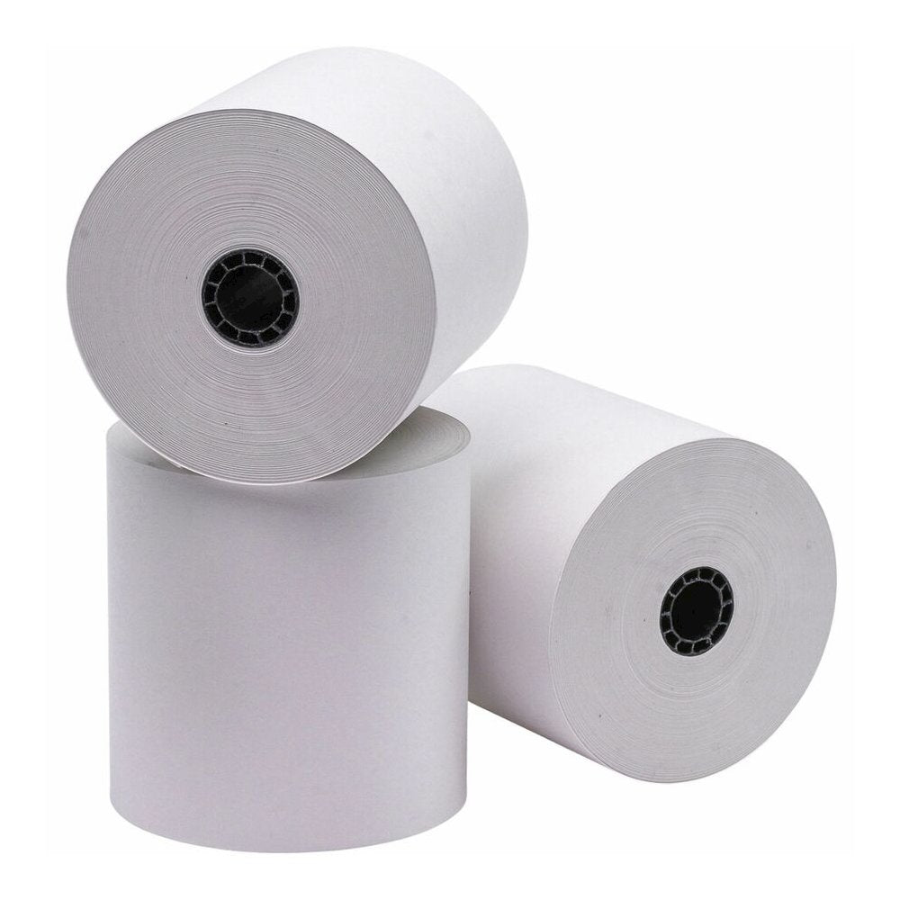 Business Source 1-Ply Pack Adding Machine Rolls - 3'' x 165 ft - 13.80 lb Basis Weight - Sustainable Forestry Initiative (SFI) - Lint-free - White - 12 / Pack