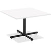 Lorell Hospitality Collection Tabletop - High Pressure Laminate (HPL) Square, White Top - 36'' Table Top Width x 36'' Table Top Depth x 1'' Table Top Thickness - Assembly Required - Thermofused Laminate