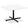 Lorell Hospitality Collection Tabletop - High Pressure Laminate (HPL) Square, White Top - 36'' Table Top Width x 36'' Table Top Depth x 1'' Table Top Thickness - Assembly Required - Thermofused Laminate
