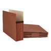 Business Source Letter Recycled File Pocket - 8 1/2'' x 11'' - 1200 Sheets Capacity - 5 1/4'' Expansion - Redrope - Sturdy, Gusset, Durable, Tear Proof - 30% Recycled - 10/Box - 5 / Carton