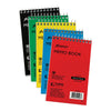 Ampad Topbound Memo Notebooks - 50 Sheets - Wire Bound - 3'' x 5'' Sheet Size - White Paper - Assorted Pressboard Cover - Rigid, Mediumweight - Recycled - 5 / Bundle