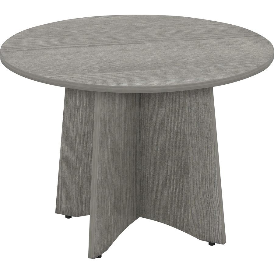 Lorell Essentials Conference Tabletop - Weathered Charcoal Laminate Round Top - Contemporary Style - 1'' Table Top Thickness x 48'' Table Top Diameter - Assembly Required - 1 Each