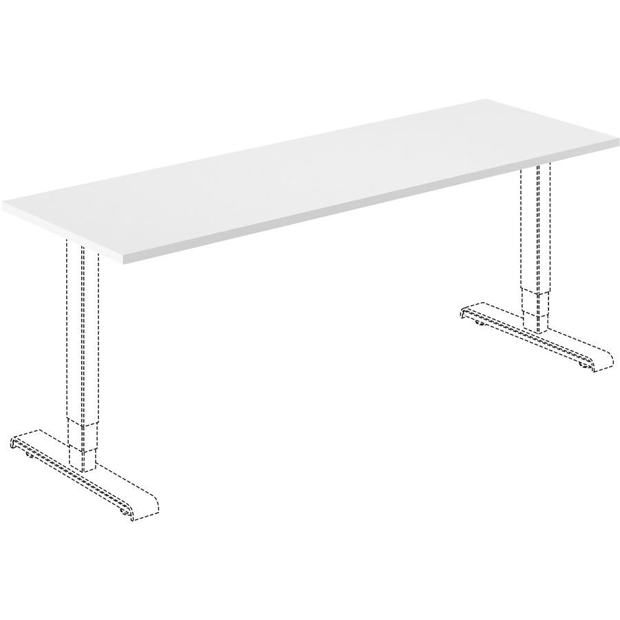 Lorell Training Tabletop - White Rectangle Top - 72'' Table Top Length x 24'' Table Top Width x 1'' Table Top ThicknessAssembly Required - Particleboard, Melamine Top Material - 1 Each