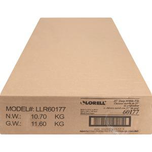 Lorell Standard Mobile File - 4 Casters - x 13.5'' Width x 24.8'' Depth x 28.3'' Height - Black - 1 Each