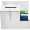 Deflecto Suggestion Box - External Dimensions: 13.8'' Width x 3.6'' Depth x 13'' Height - Key Lock Closure - Plastic - White - For Suggestion Card - 1 Each - deflecto
